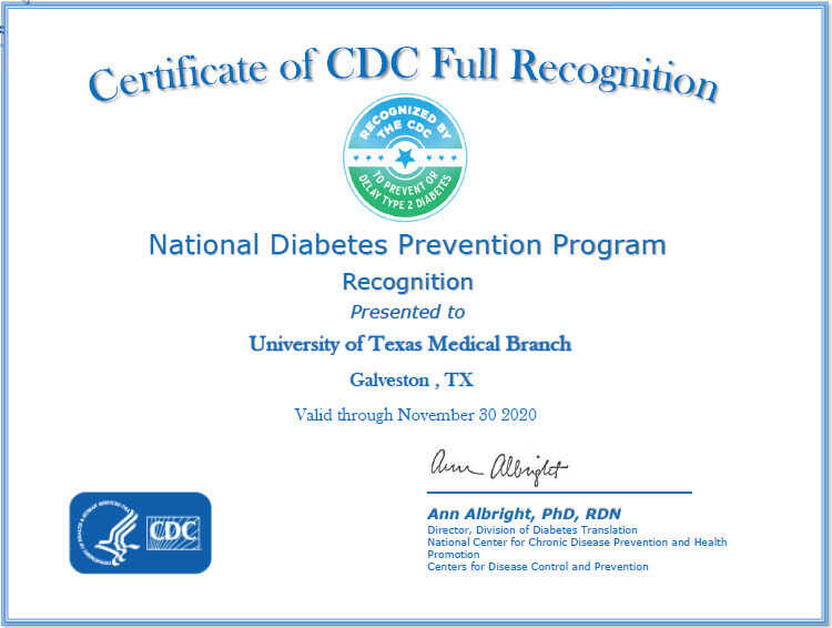 CDC Certificate 2020