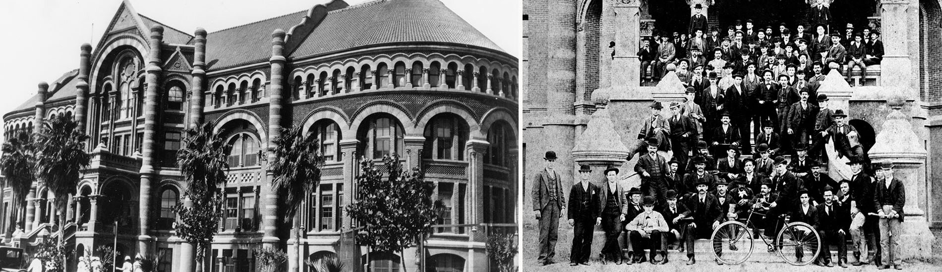 Collage of historic Old Red photos