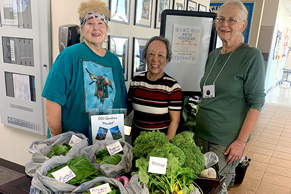 group with their harvest