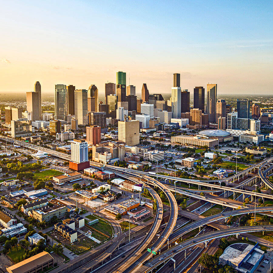 Aerial view of Houston