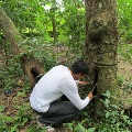 Working at project site Peru