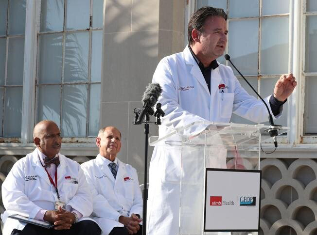 Dr. Reiser speaking at an event