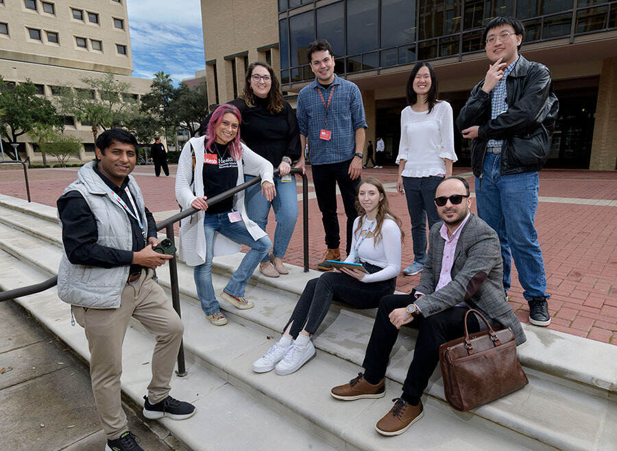 A group of students on campus