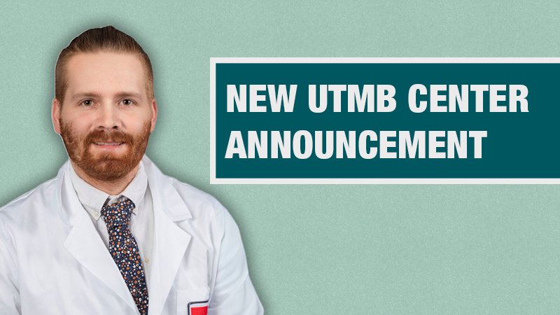 Peter McCaffrey on a light teal background with a dark teal banner that says New UTMB Center Announcement