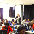 Dr. Endsley teaching at KEMRI Grantwriting